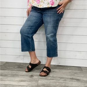 Judy Blue Wide Leg Crop high waist jeans